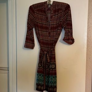 Tacera knit dress in Rich fall colors size small